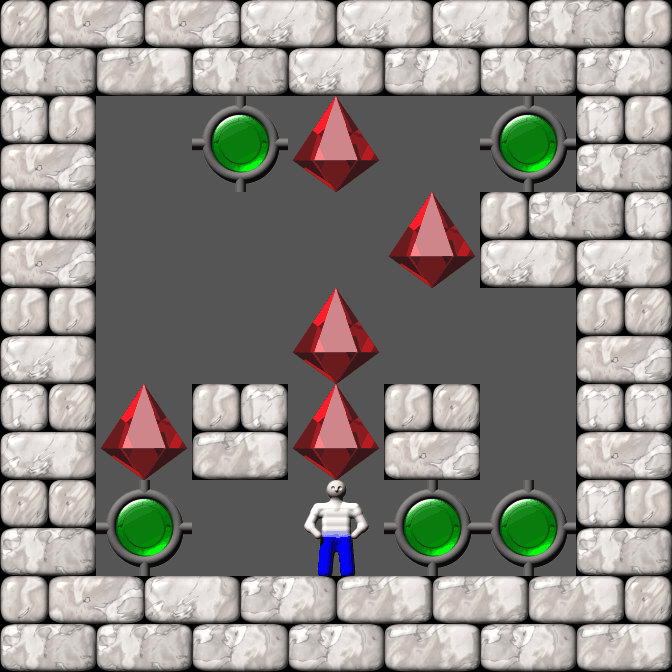 Sokoban Easy 5 Boxes level 12